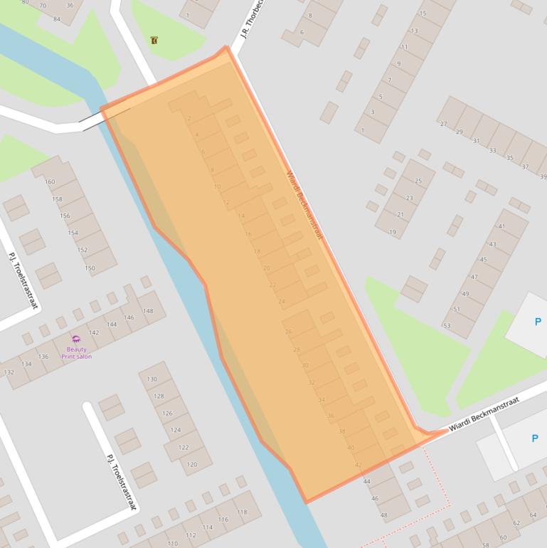 Kaart van postcodegebied 3354VM.