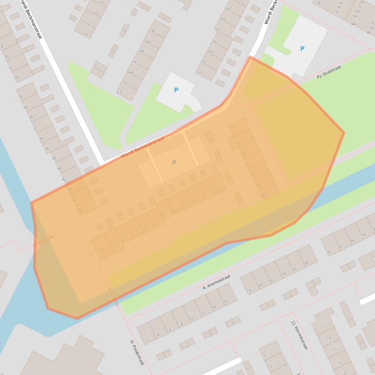 Kaart van postcodegebied 3354VN.