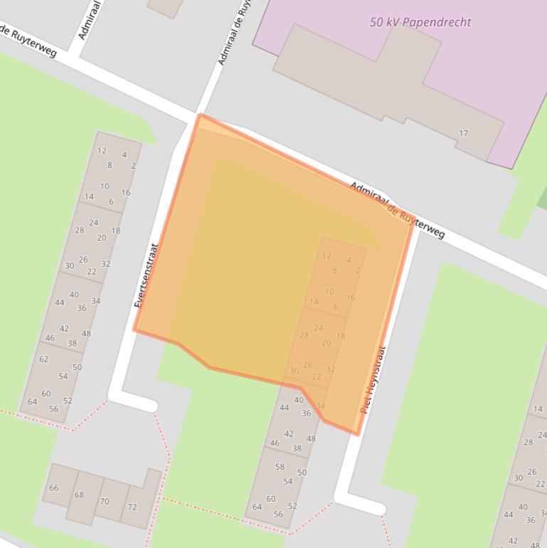 Kaart van postcodegebied 3354XP.