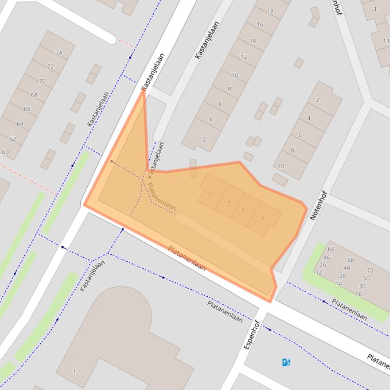 Kaart van postcodegebied 3355BV.