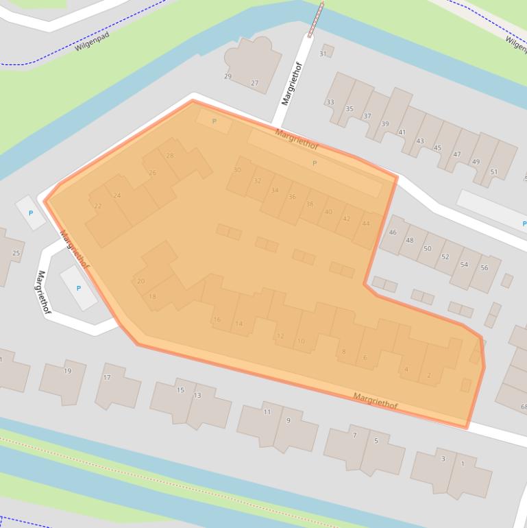 Kaart van postcodegebied 3355EL.