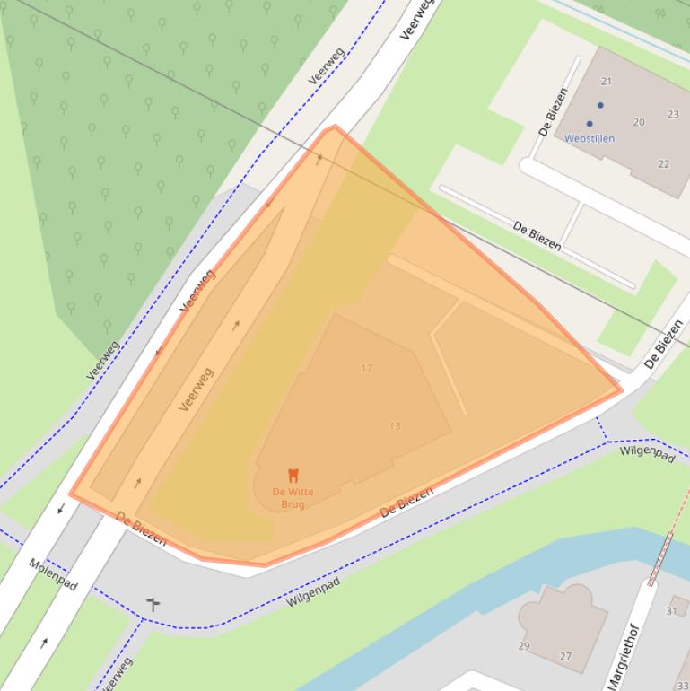 Kaart van postcodegebied 3355EN.