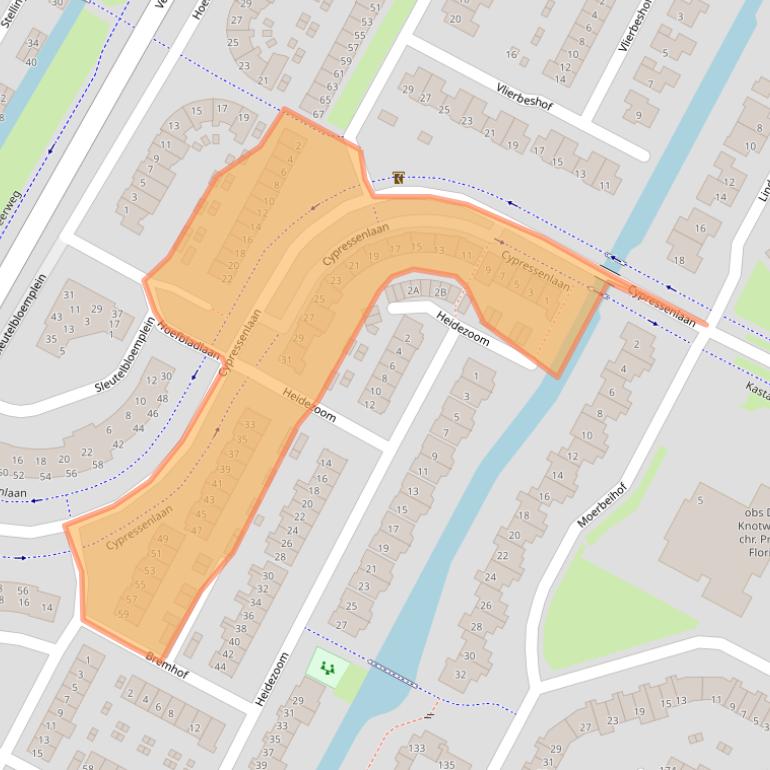 Kaart van postcodegebied 3355SB.