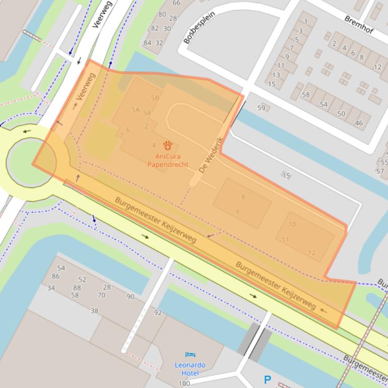 Kaart van postcodegebied 3355SK.