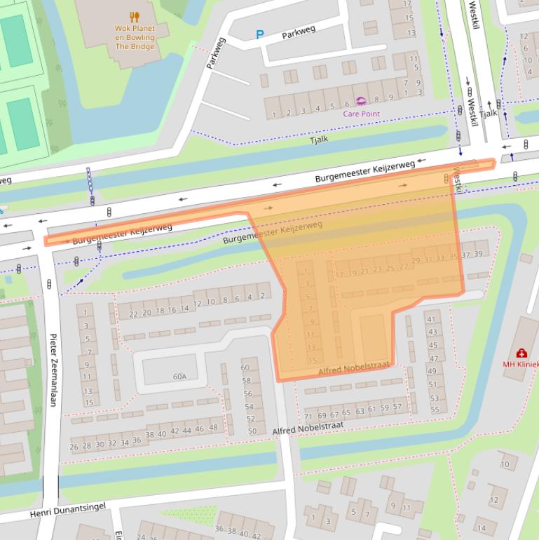 Kaart van postcodegebied 3356BA.