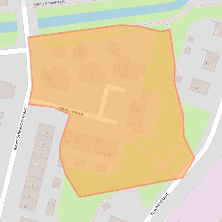 Kaart van postcodegebied 3356BL.