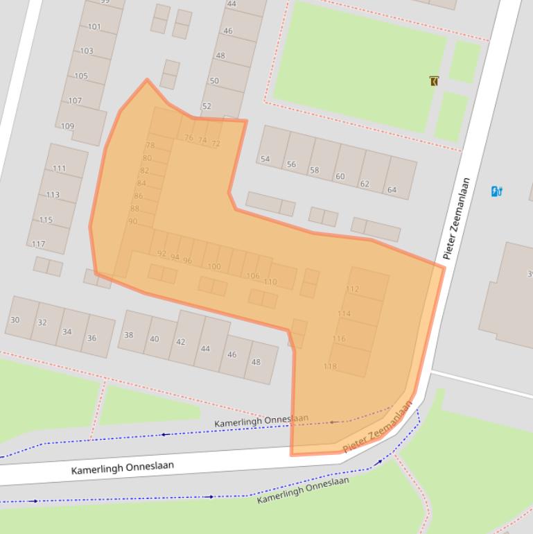 Kaart van postcodegebied 3356BT.