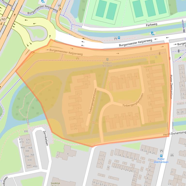 Kaart van postcodegebied 3356BZ.