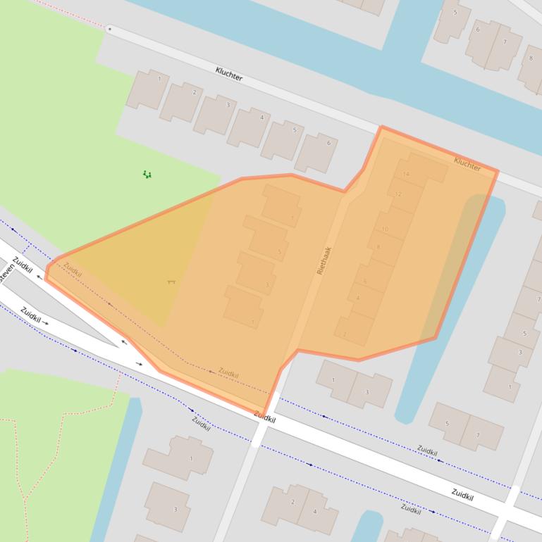 Kaart van postcodegebied 3356CA.