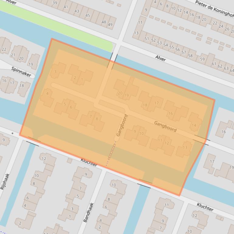 Kaart van postcodegebied 3356DG.