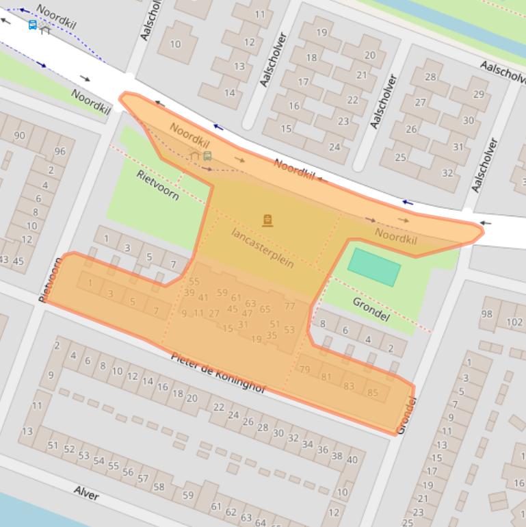 Kaart van postcodegebied 3356EH.