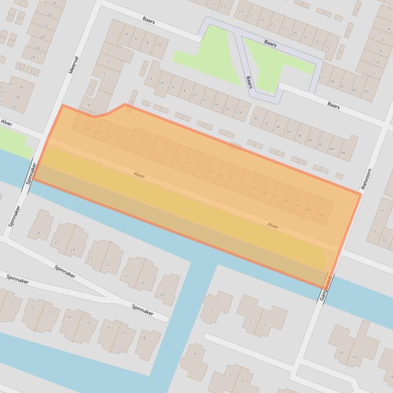 Kaart van postcodegebied 3356EL.