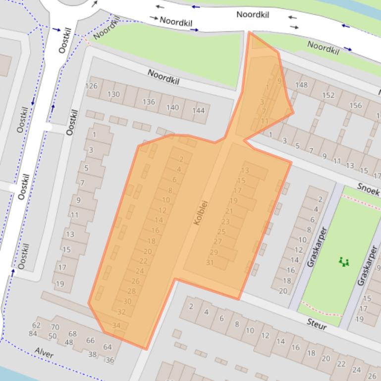 Kaart van postcodegebied 3356EP.