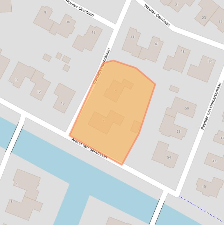 Kaart van postcodegebied 3356GE.