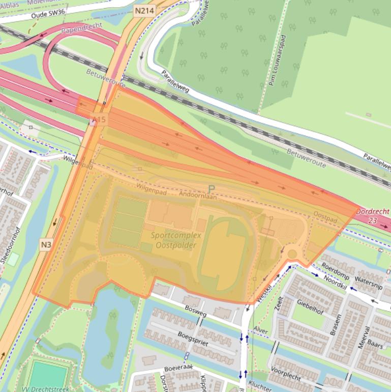 Kaart van postcodegebied 3356LC.