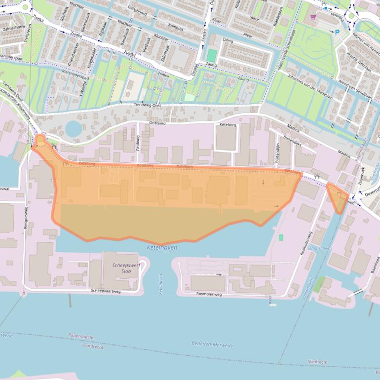 Kaart van postcodegebied 3356LE.