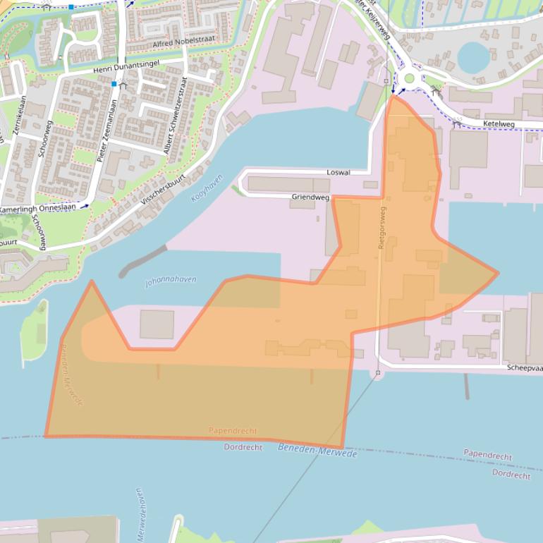 Kaart van postcodegebied 3356LJ.