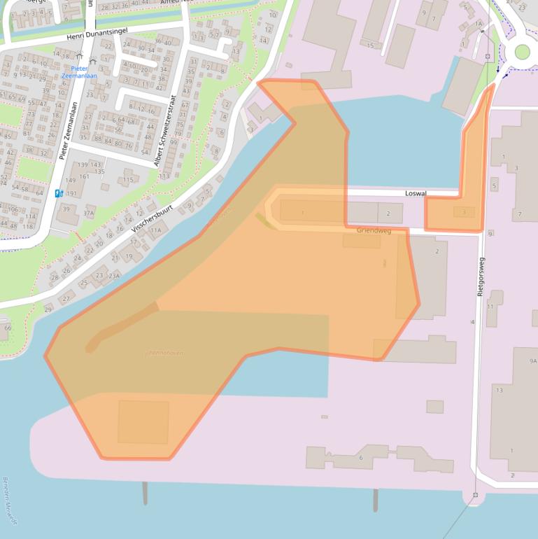 Kaart van postcodegebied 3356LN.