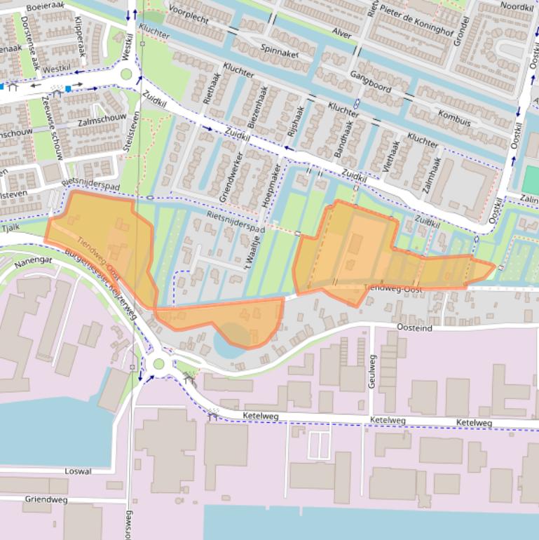 Kaart van postcodegebied 3356LP.