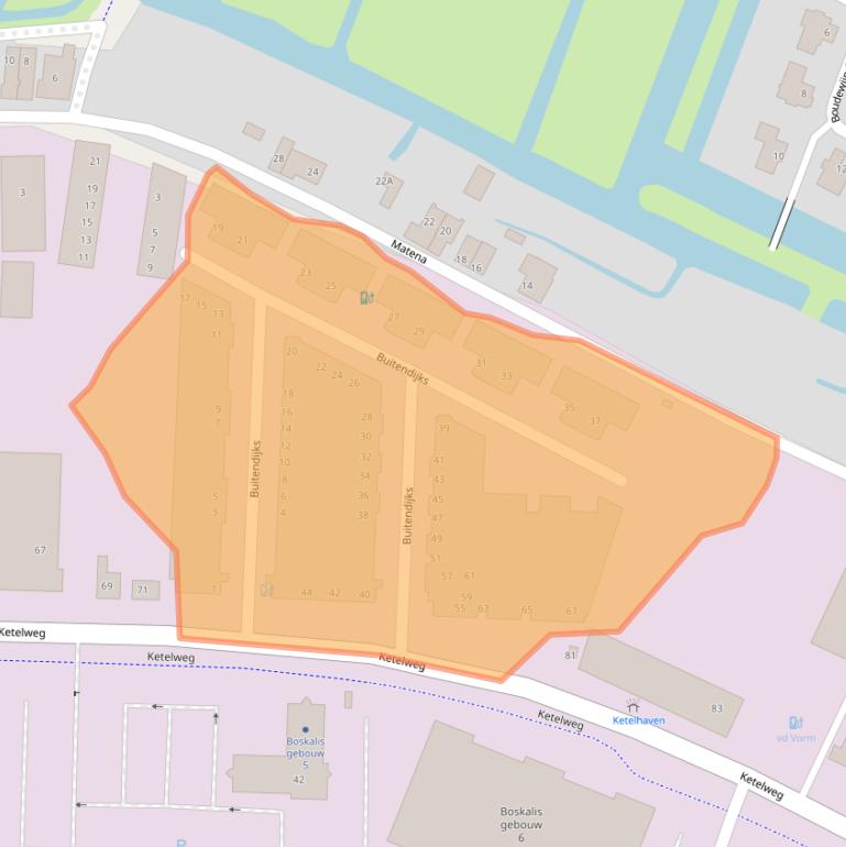 Kaart van postcodegebied 3356LX.