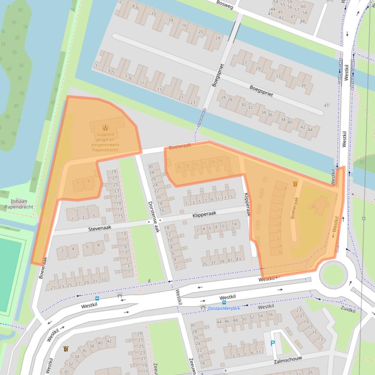 Kaart van postcodegebied 3356MJ.