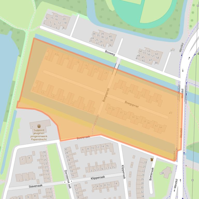 Kaart van postcodegebied 3356MP.