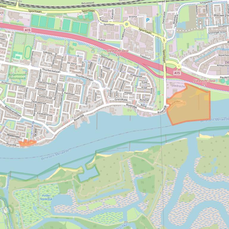 Kaart van postcodegebied 3361AN.