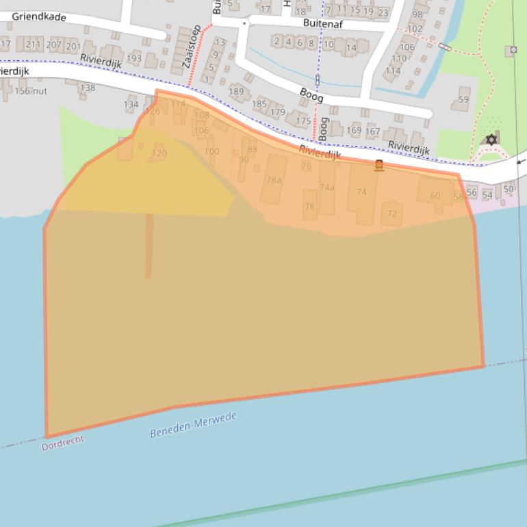 Kaart van postcodegebied 3361AR.