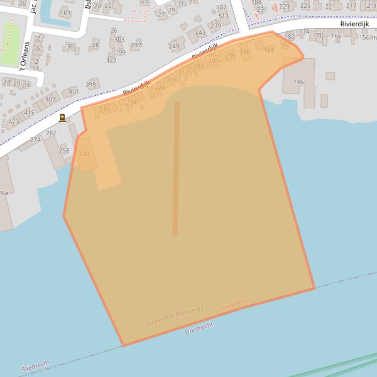 Kaart van postcodegebied 3361AT.