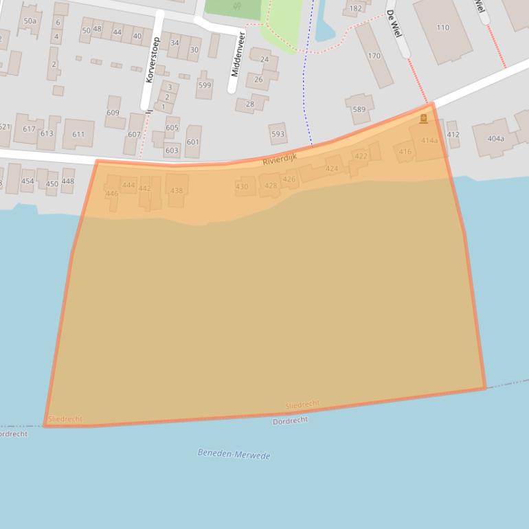 Kaart van postcodegebied 3361AZ.