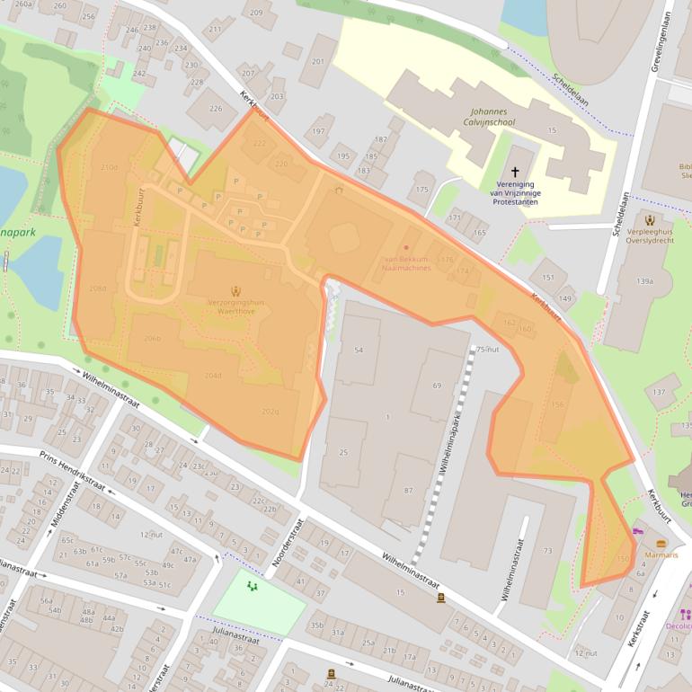 Kaart van postcodegebied 3361BM.