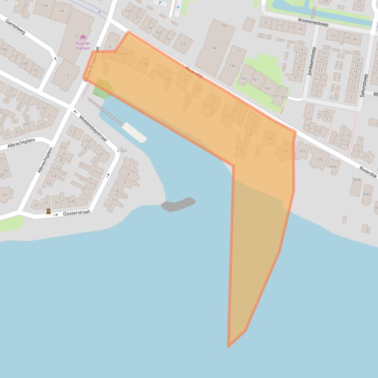 Kaart van postcodegebied 3361BZ.