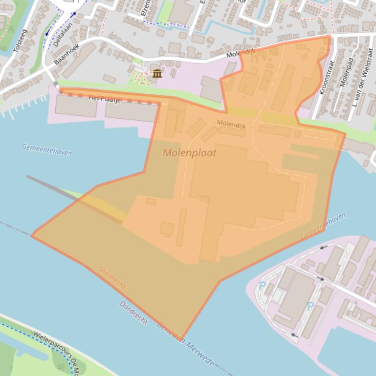 Kaart van postcodegebied 3361EP.