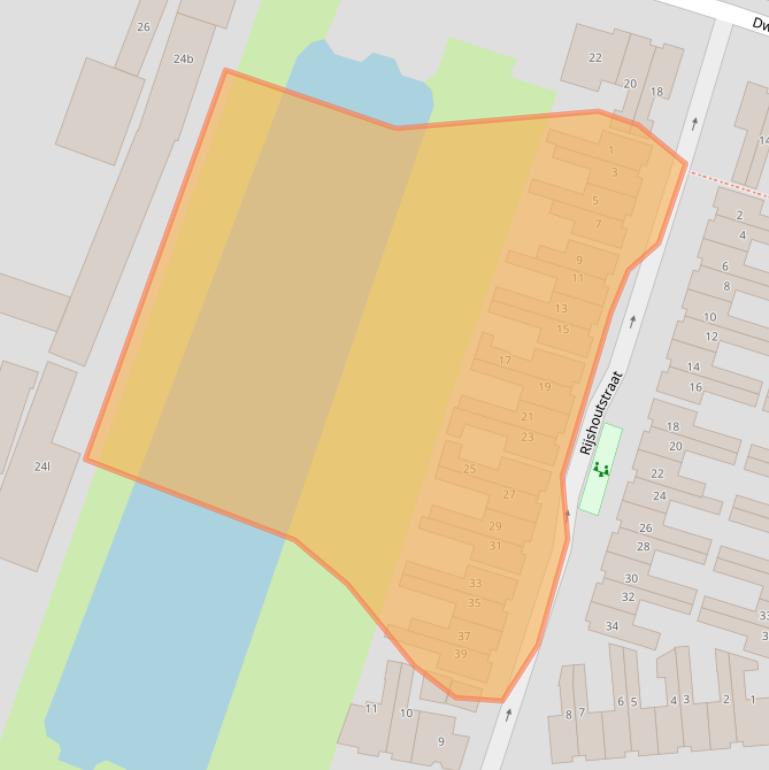 Kaart van postcodegebied 3361ET.