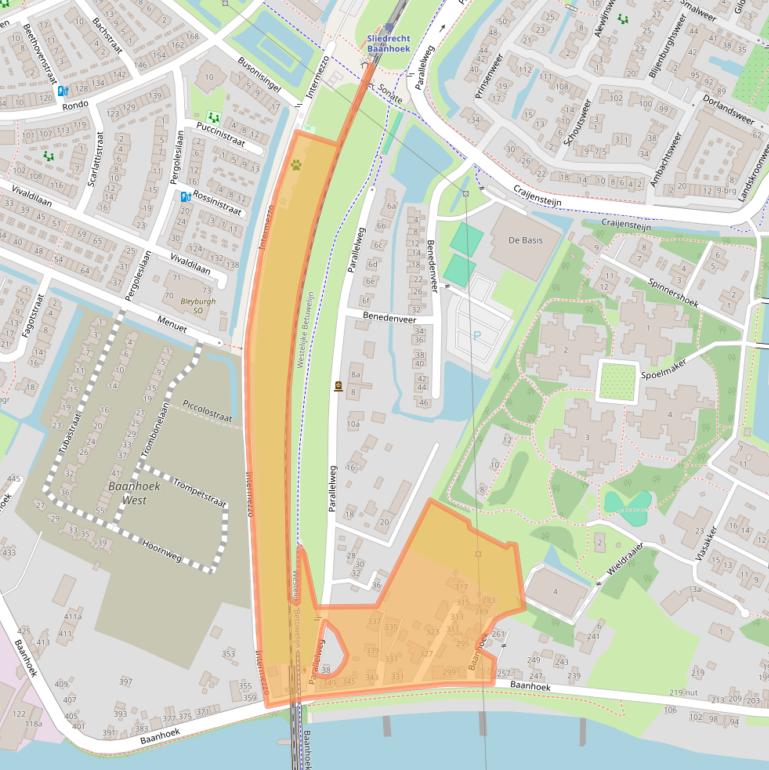 Kaart van postcodegebied 3361GE.