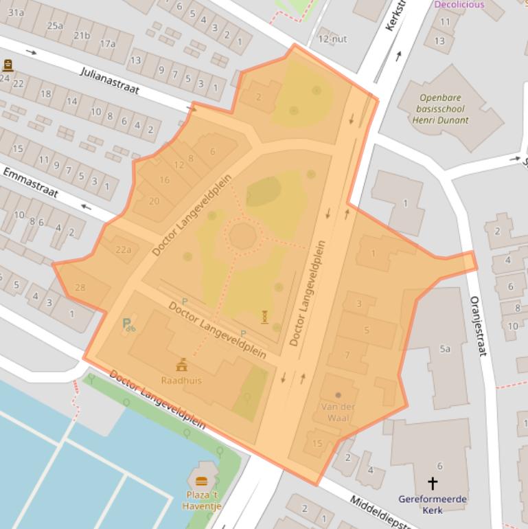 Kaart van postcodegebied 3361HE.