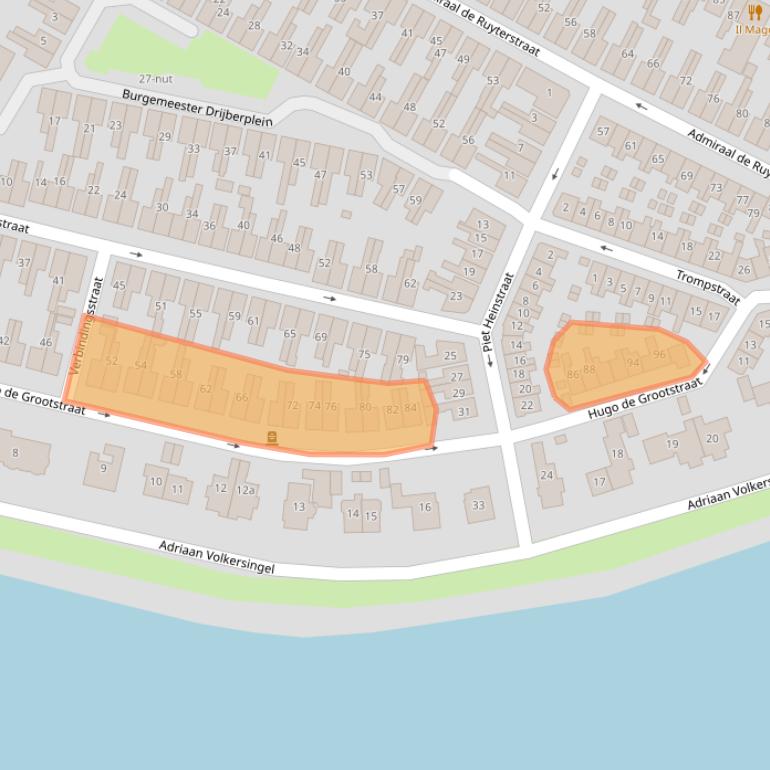 Kaart van postcodegebied 3361HH.
