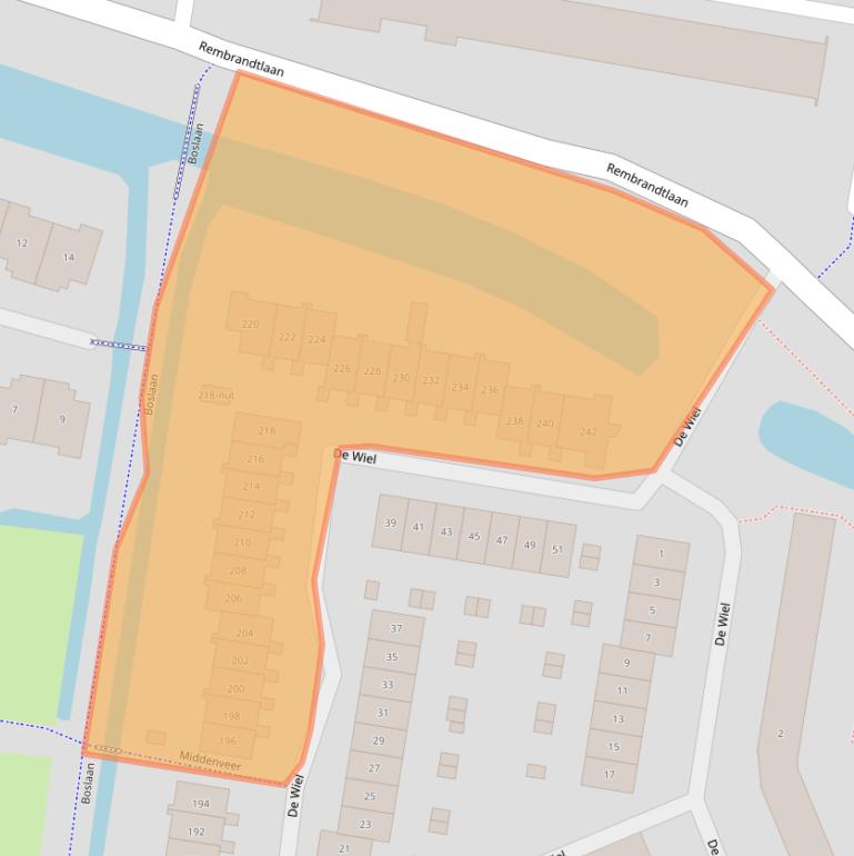 Kaart van postcodegebied 3361TG.