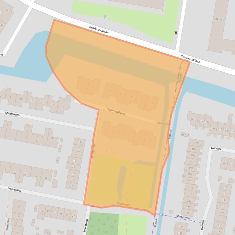 Kaart van postcodegebied 3361TN.