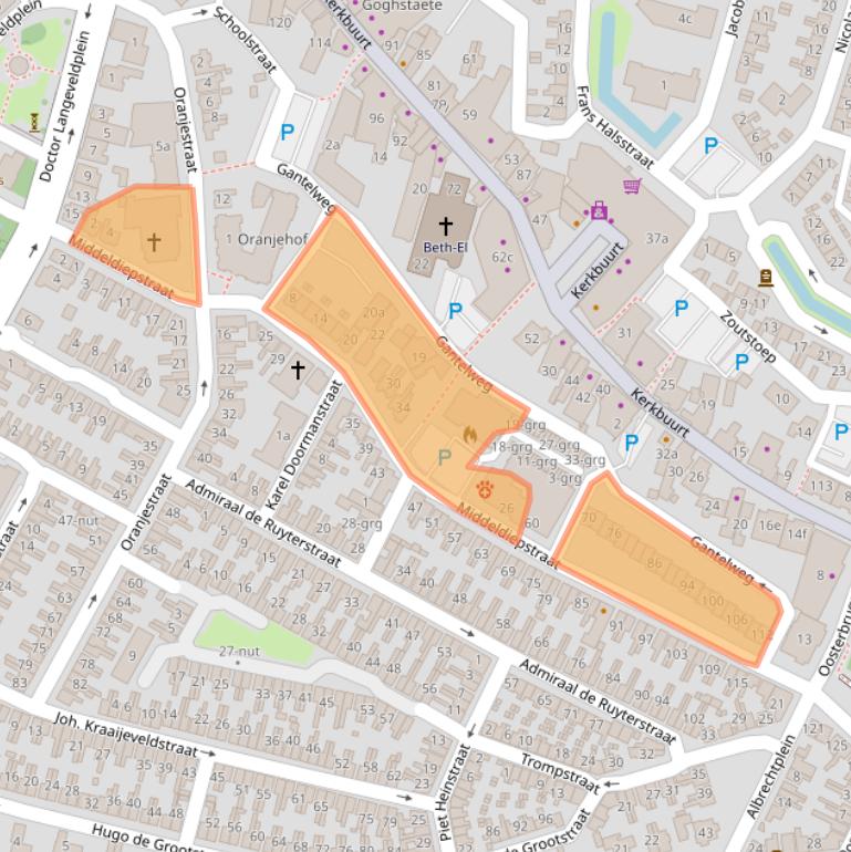 Kaart van postcodegebied 3361VT.