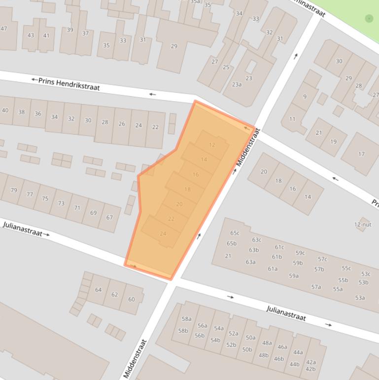 Kaart van postcodegebied 3361XL.