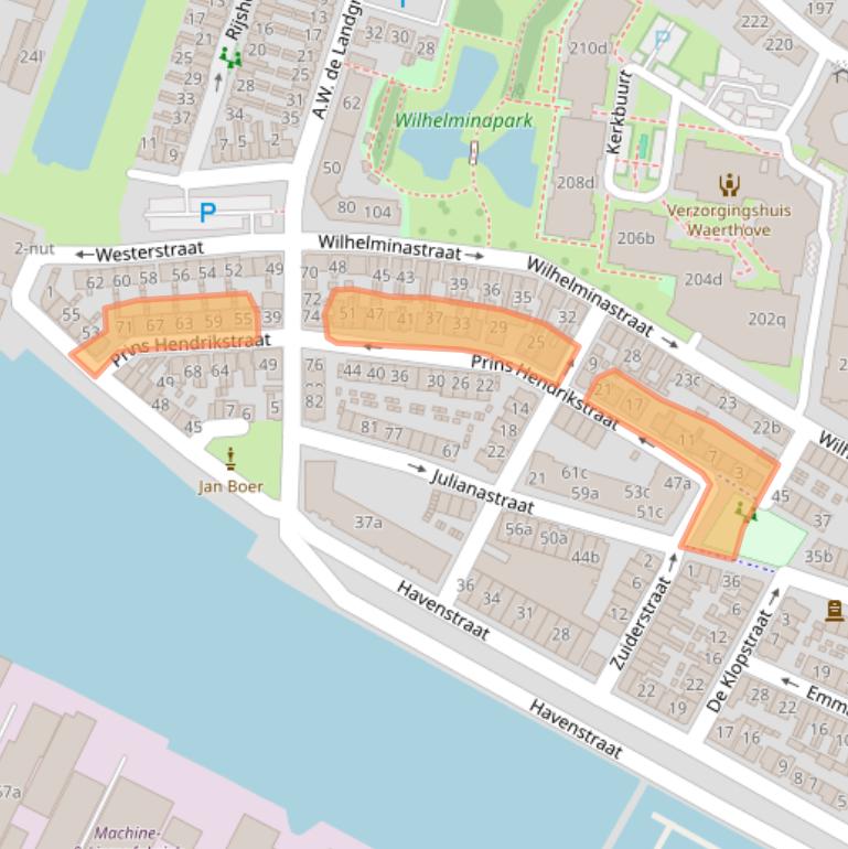 Kaart van postcodegebied 3361XN.