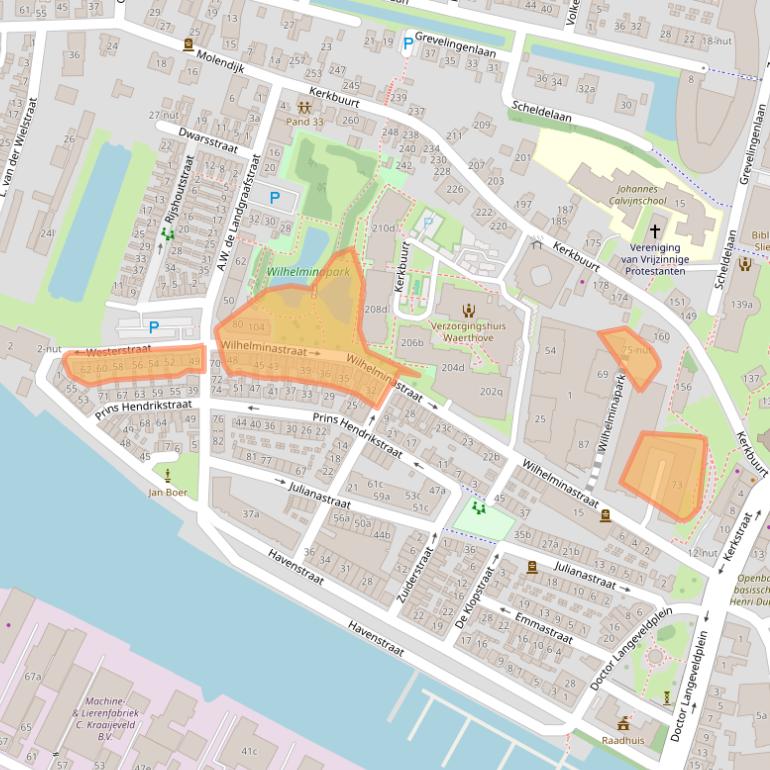 Kaart van postcodegebied 3361XV.