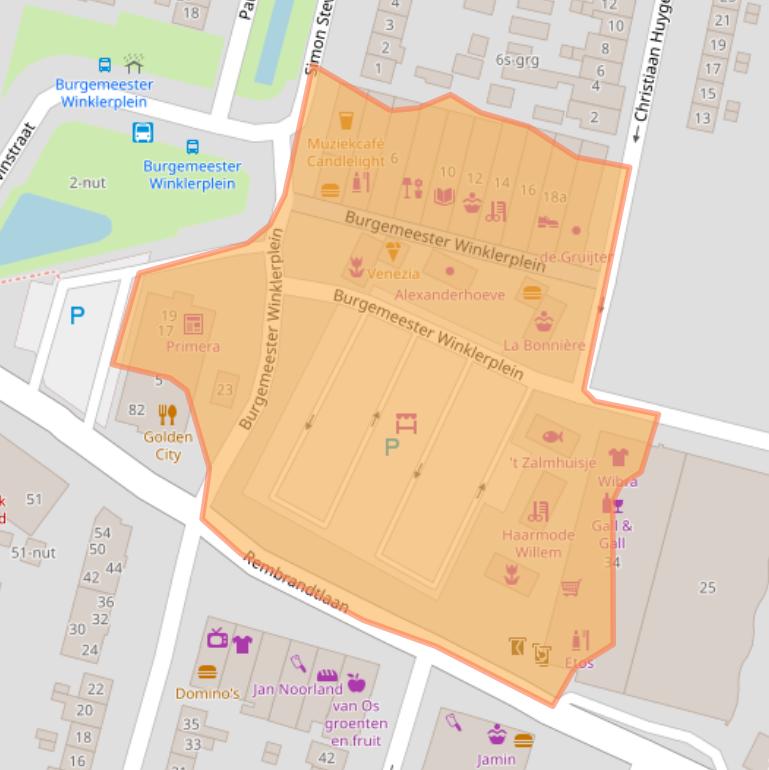 Kaart van postcodegebied 3362AA.