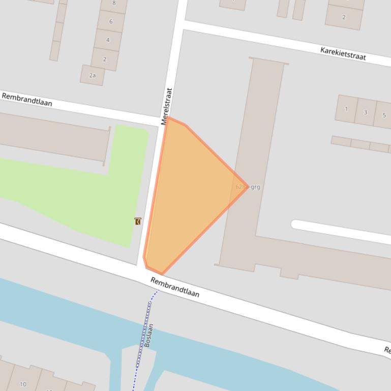 Kaart van postcodegebied 3362AS.