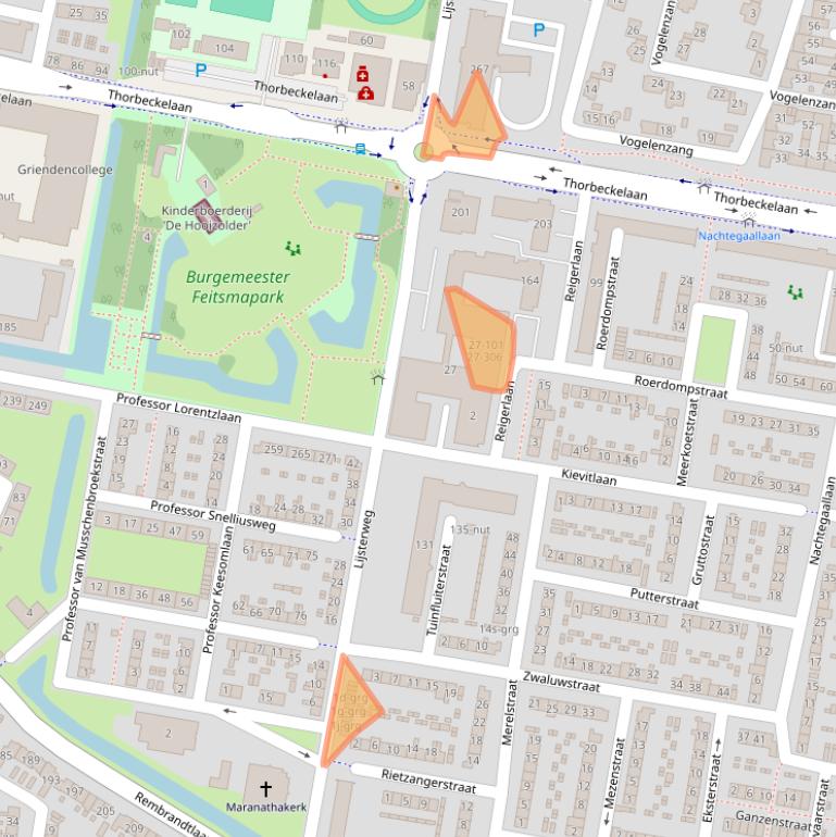 Kaart van postcodegebied 3362BB.