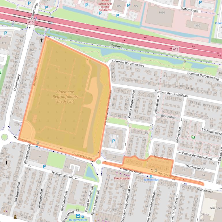 Kaart van postcodegebied 3362BT.