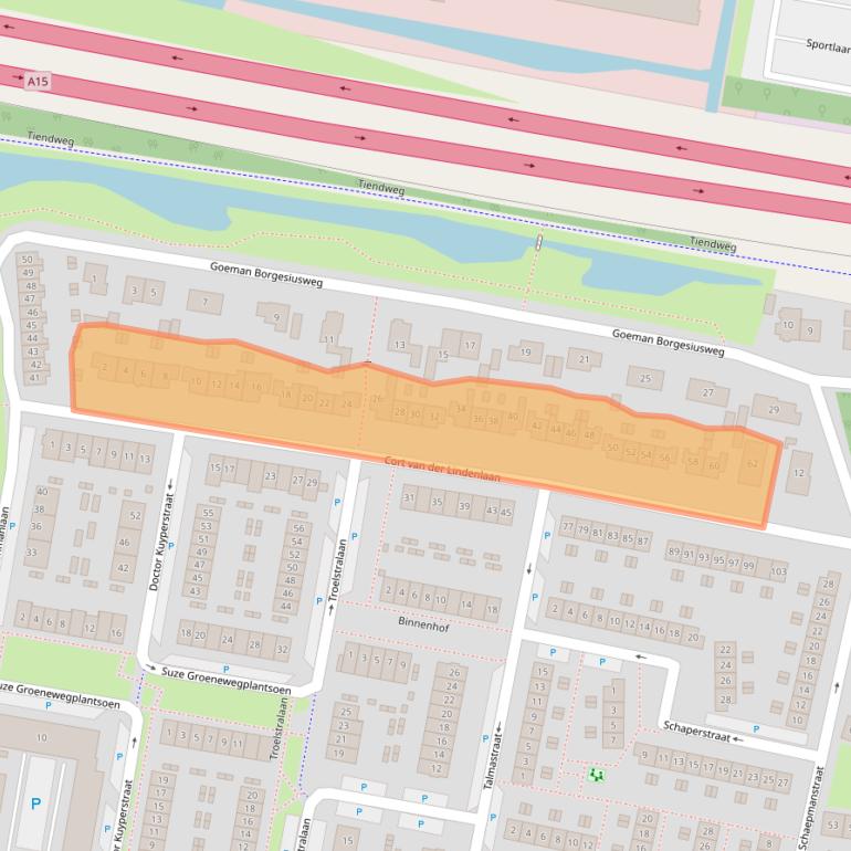 Kaart van postcodegebied 3362CC.