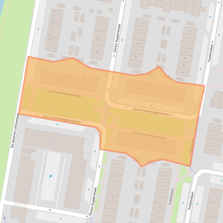 Kaart van postcodegebied 3362CD.