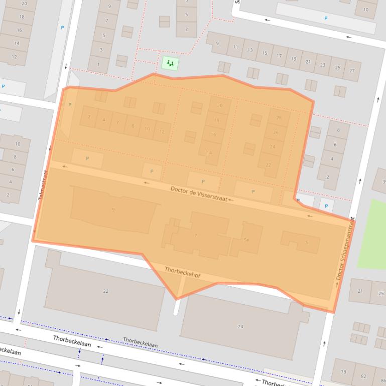 Kaart van postcodegebied 3362CG.